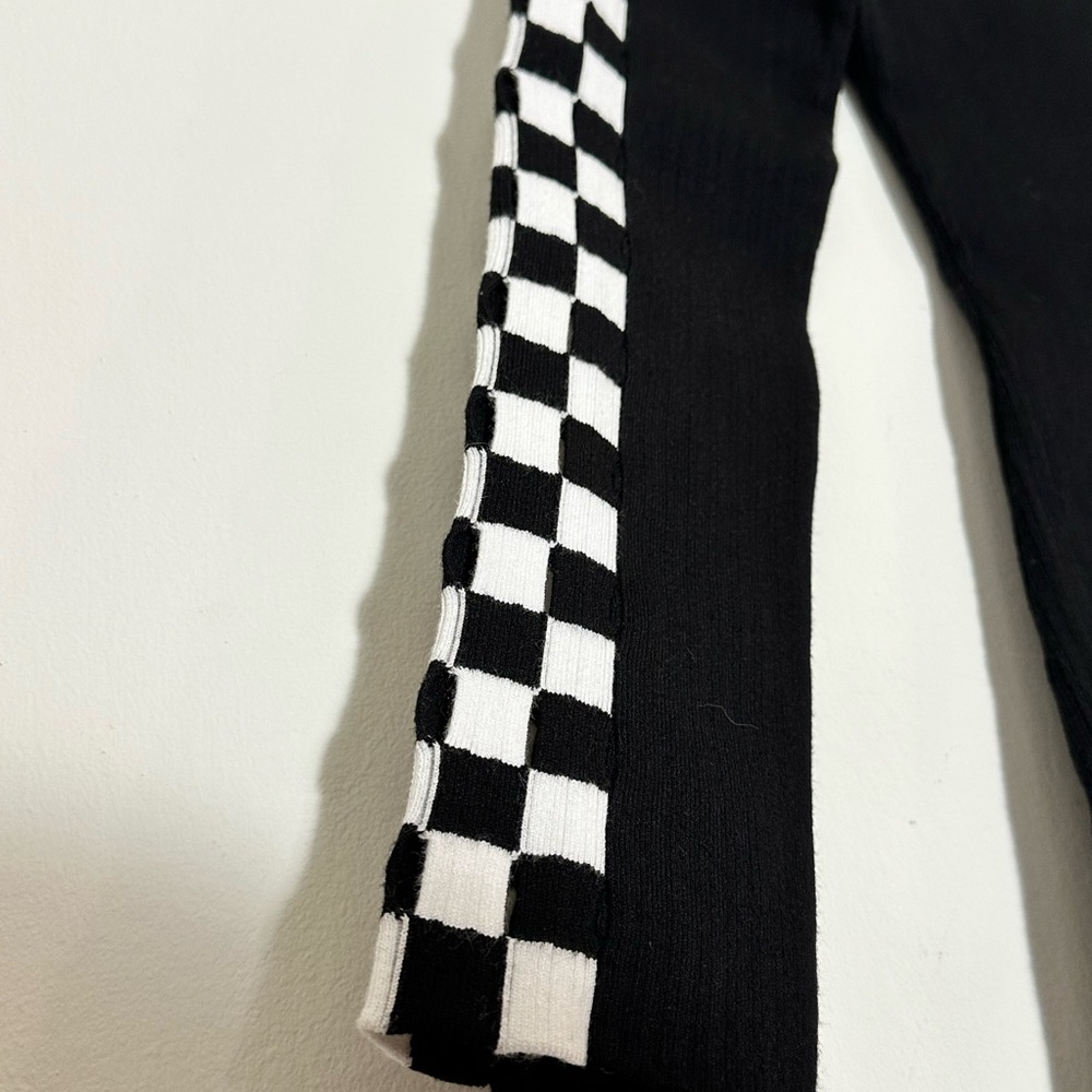 RARE Alexander Wang Checkered‎ Cutout Sleeve Sweater - Picture 9 of 12